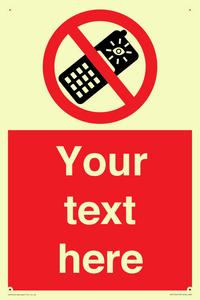 Custom No camera phones Sign